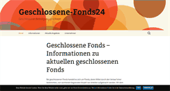 Desktop Screenshot of geschlossene-fonds24.de