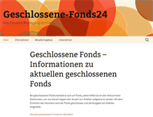 Tablet Screenshot of geschlossene-fonds24.de